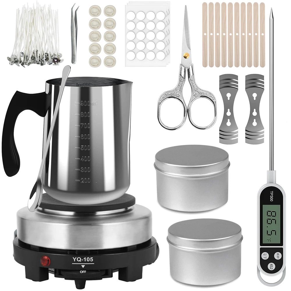 Candle Making Kit For Kids - Gemos kaarsenmaakset met 500W elektronisch fornuis,