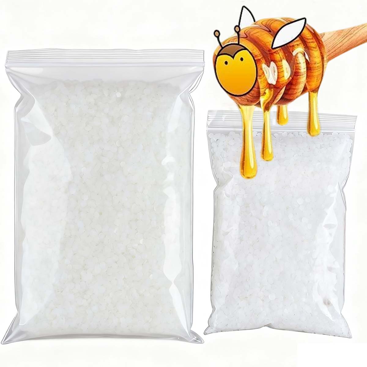 Candle Making Kit Beeswax - 200g-1000g Witte Bijenwas Puur Natuurlijke Korrelige