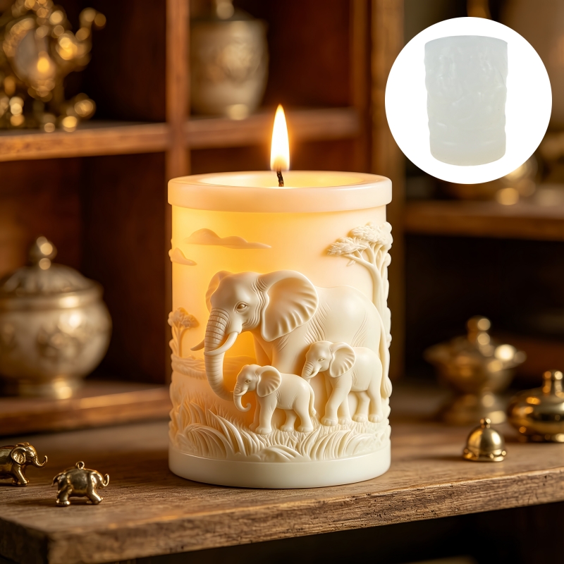 Candle Making Kit For Kids - Olifant en Olifant Kind Cilindrische Kaars