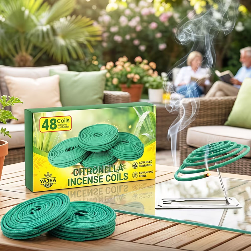 Uv Inhibitor Candle - 48 grote citroengras-spiralen, grote ronde wierookstokjes,