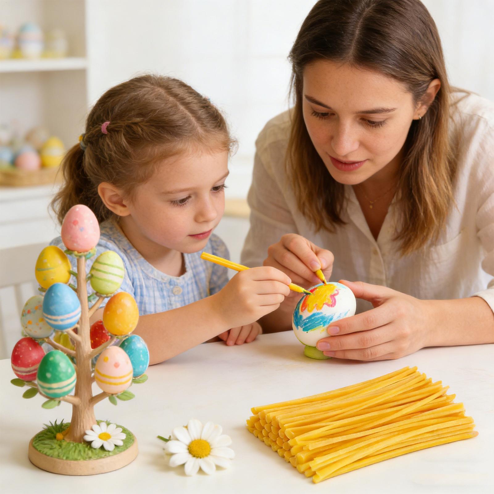 Ei-decoratie bijenwasstokjes 1 - Candle Making Kit Beeswax recensie en prijs